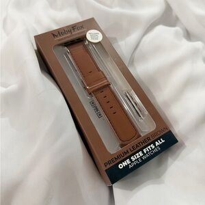 Premium Leather Brown Apple Watch Band